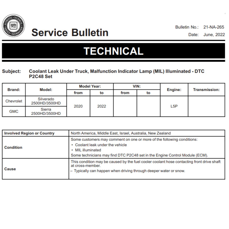 DDC 2020-2022 Duramax Coolant Line Saver