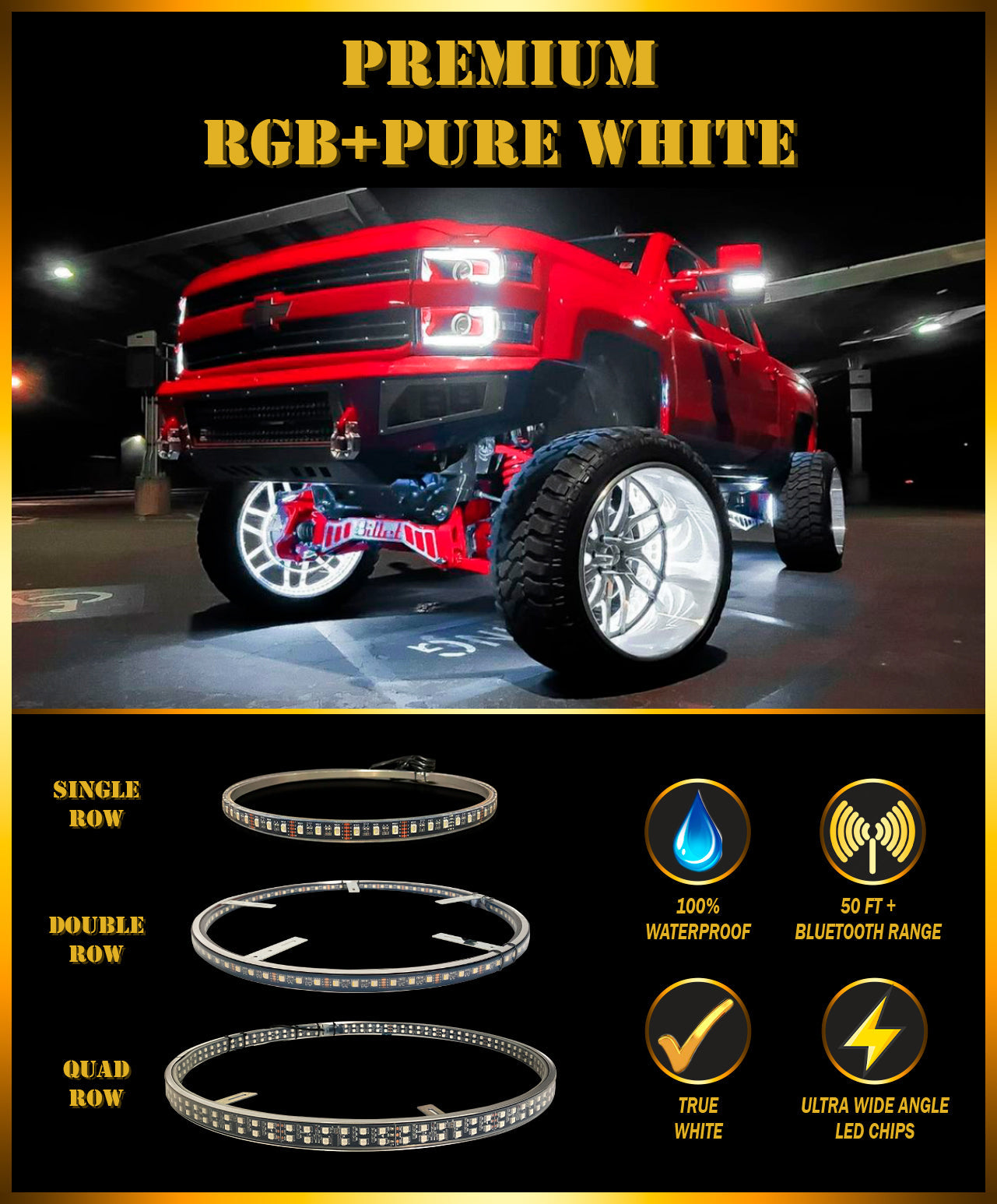 Premium RGB+W Wheel Lights - Adrenaline Offroad Outfitters