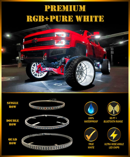 Premium RGB+W Wheel Lights - Adrenaline Offroad Outfitters
