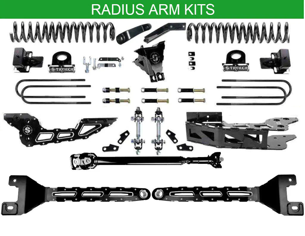 STRYKER 2023 TO 2024 8" F250 F350 FABRICATED RADIUS ARM LIFT KIT