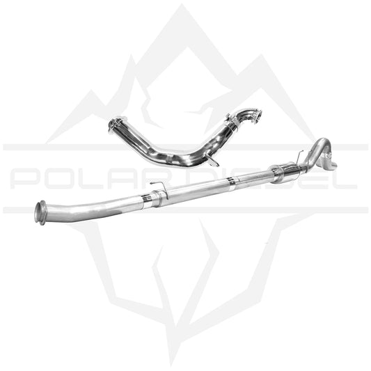 Polar Diesel 2023-2026 Ford Powerstroke 6.7L 304SS 5" Raw Exhaust & Downpipe Package With Muffler