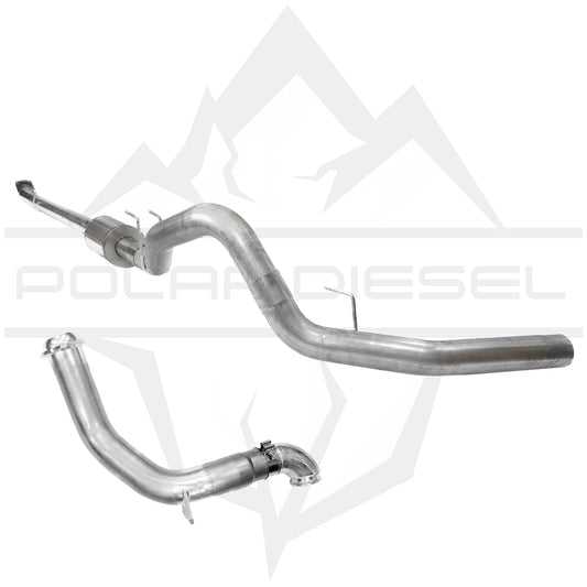 Polar Diesel 2023-2026 Ford Powerstroke 6.7L 5” Downpipe Back Exhaust & Downpipe Package With Muffler