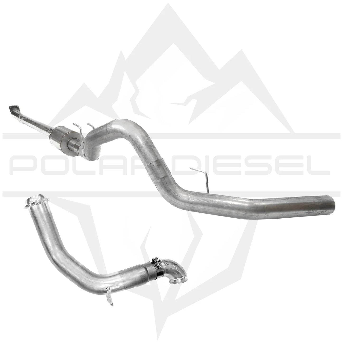Polar Diesel 2023-2026 Ford Powerstroke 6.7L 4” Downpipe Back Exhaust & Downpipe Package With Muffler