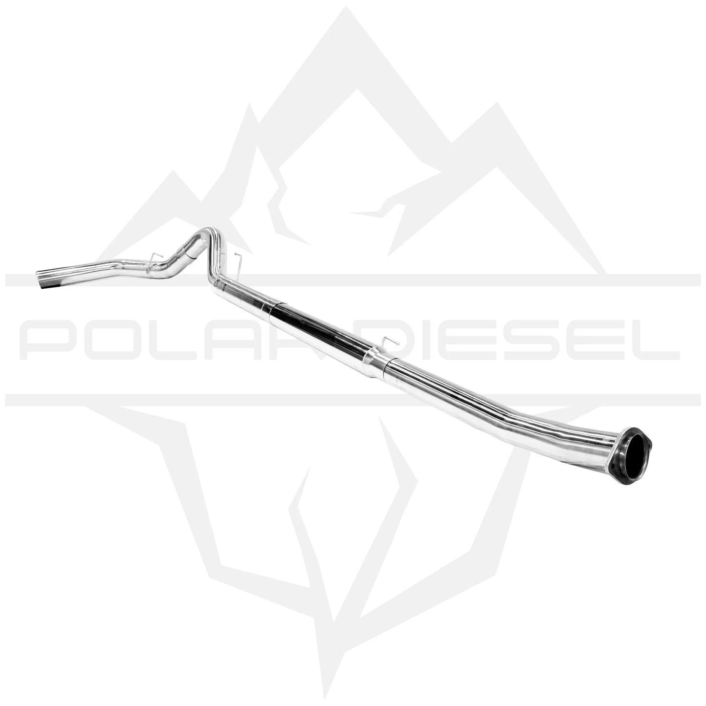 Polar Diesel 2023-2026 Ford Powerstroke 6.7L 304SS 5” Polished Downpipe Back Exhaust & Downpipe Package