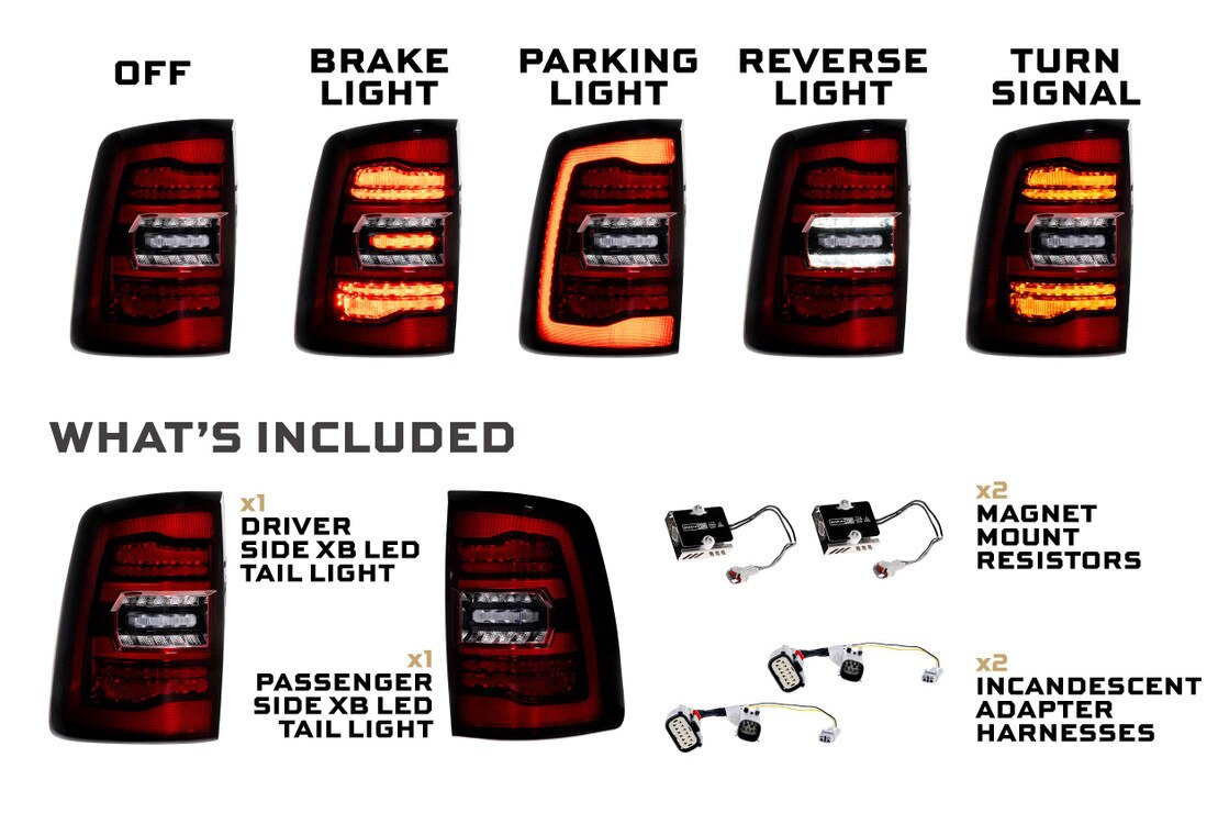 Morimoto 19-24 Ram HD XB LED Tail Lights (Red)